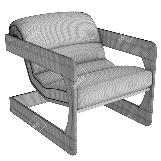 Modern and Sleek Axel Chair 3D model image 3