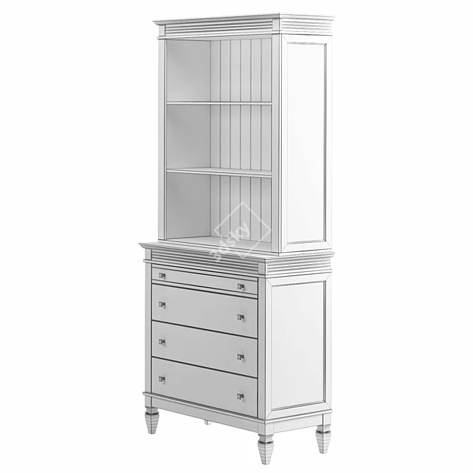 Olga Pine Buffet 200/204 3D model image 2