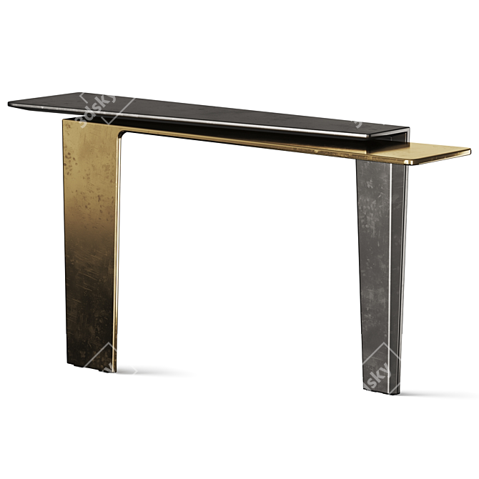 Contemporary Cement Console Table, Vray & Corona 3D model image 1