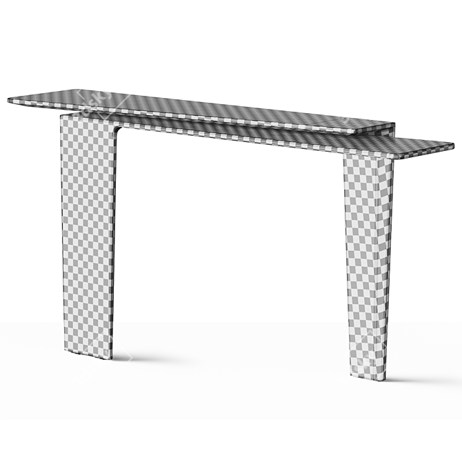 Contemporary Cement Console Table, Vray & Corona 3D model image 3