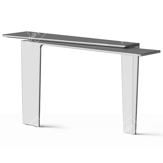 Contemporary Cement Console Table, Vray & Corona 3D model image 4