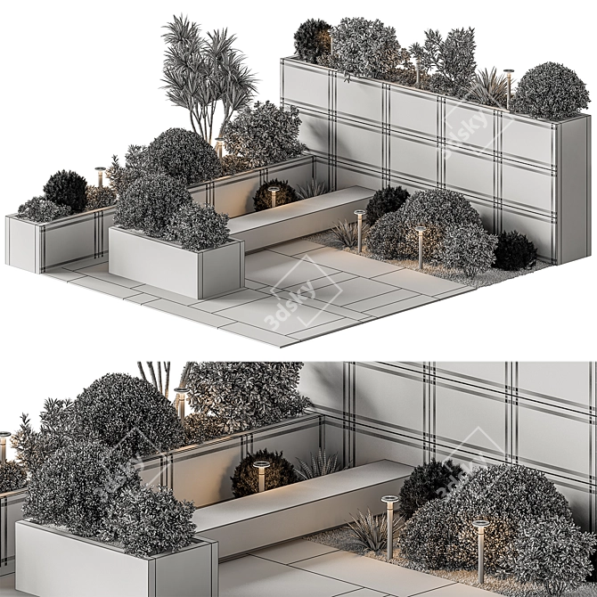 Outdoor Oasis Furniture Set 3D model image 7