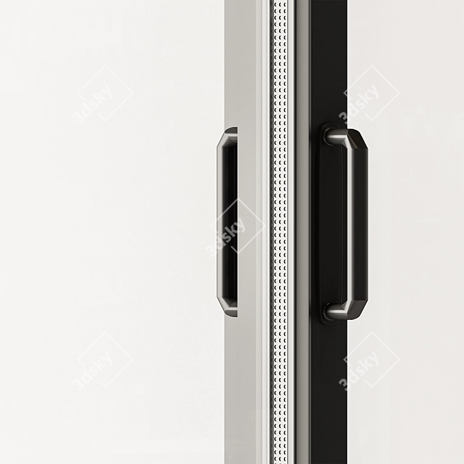 Premium Black Sliding Windows Set 3D model image 5