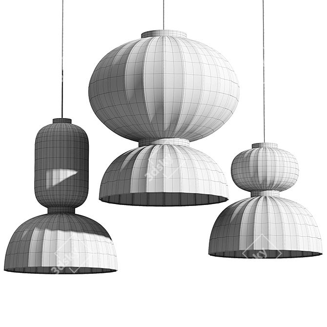 Renne Pendant Lights Set 2015 3D model image 3