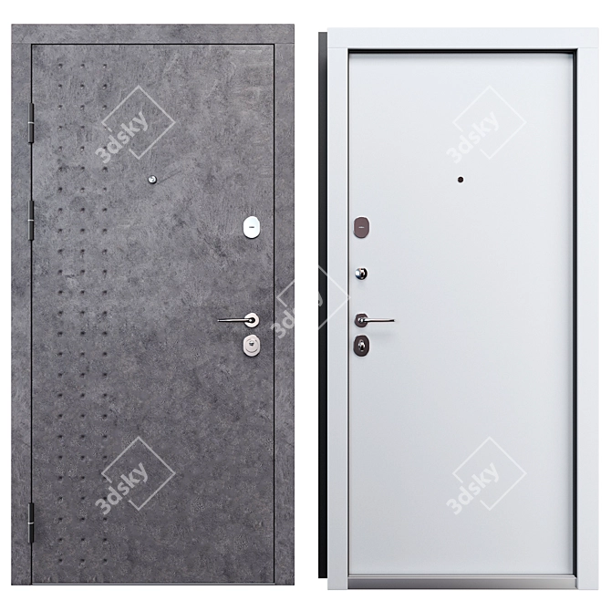 Berlin (Staller) Metal Entry Door 3D model image 3