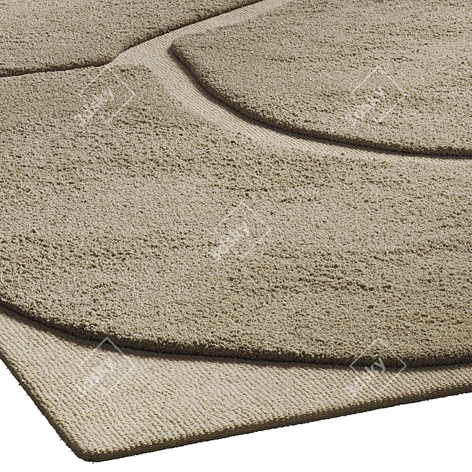 Sagredo Hand-Tufted Wool Rug 3D model image 3