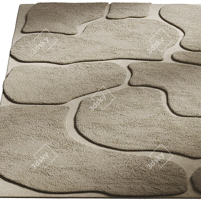 Sagredo Hand-Tufted Wool Rug 3D model image 4