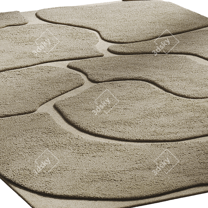 Sagredo Hand-Tufted Wool Rug 3D model image 5