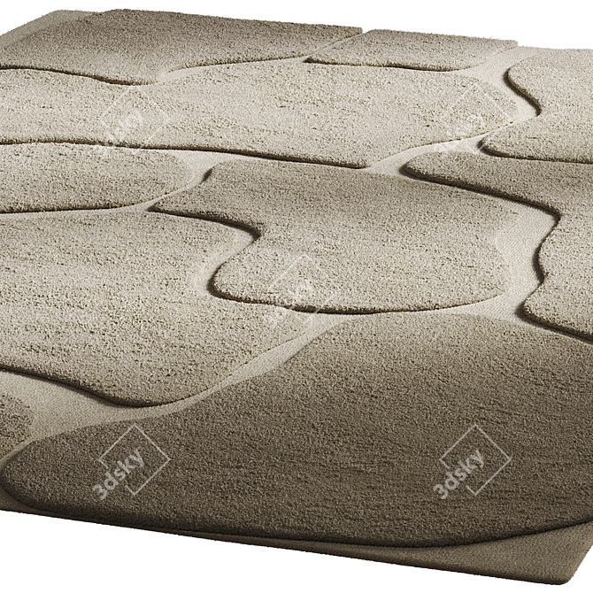 Sagredo Hand-Tufted Wool Rug 3D model image 6