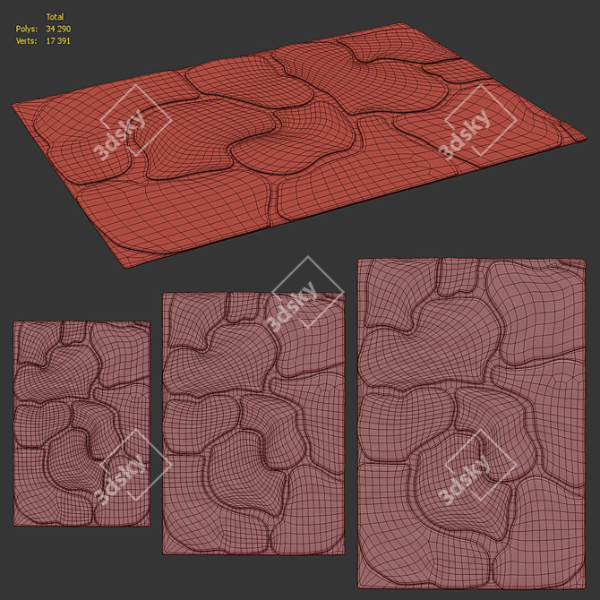 Sagredo Hand-Tufted Wool Rug 3D model image 7