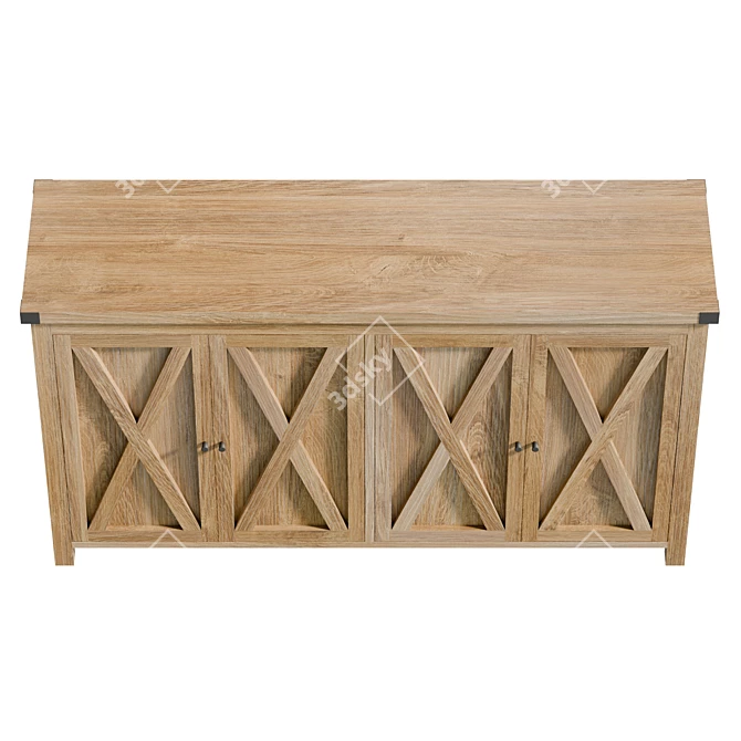  Modern Wood Storage Sideboard 3D model image 3