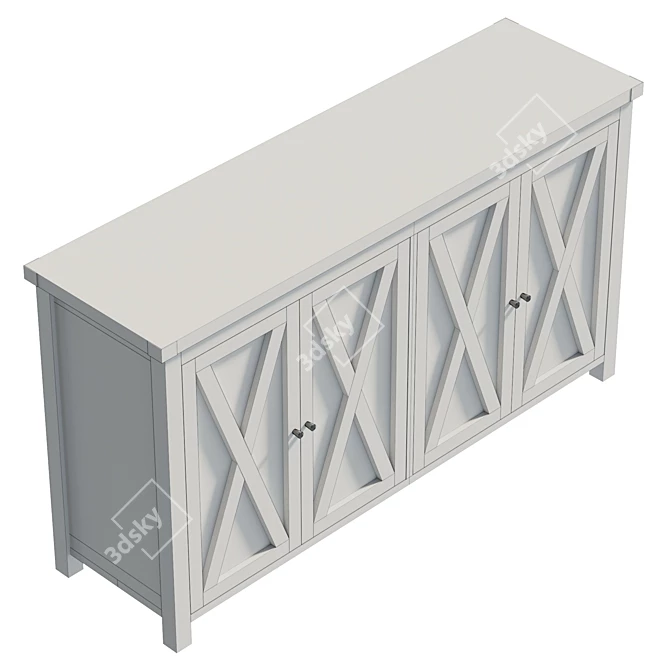  Modern Wood Storage Sideboard 3D model image 6