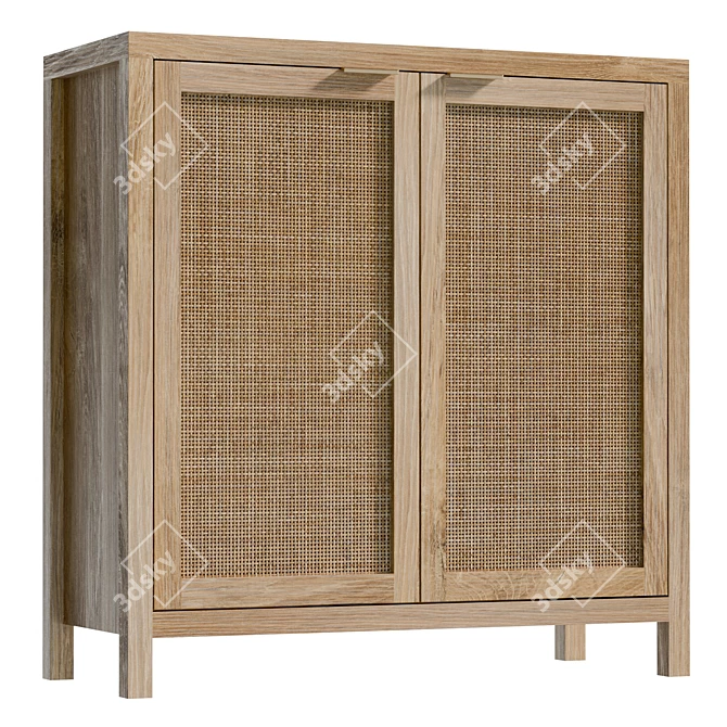 Modern Safura 34 Sideboard: UV Unwrapped, Real Size 3D model image 1