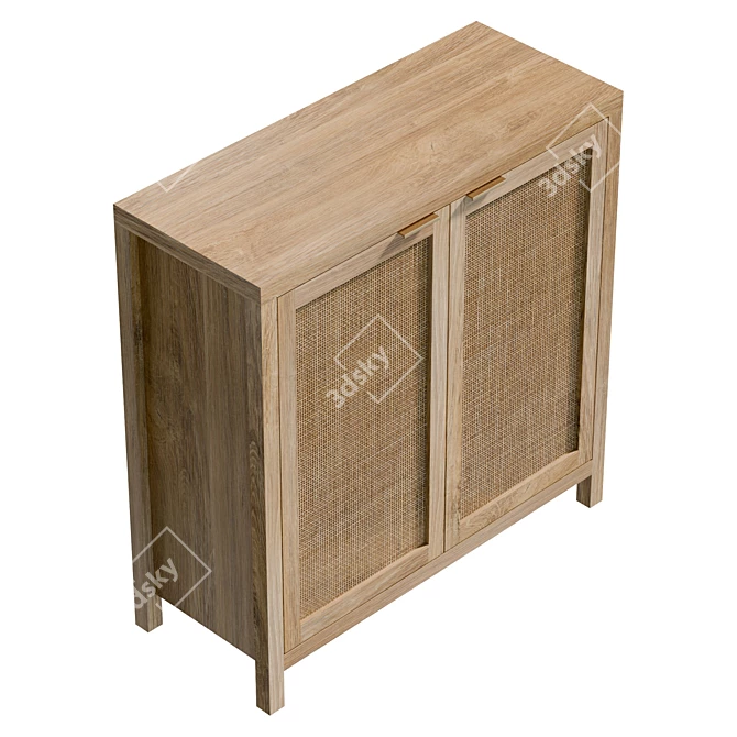 Modern Safura 34 Sideboard: UV Unwrapped, Real Size 3D model image 5