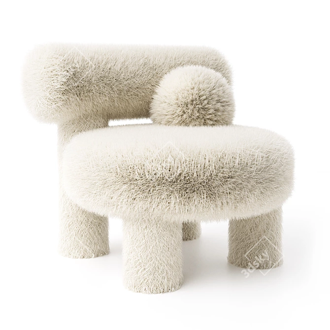 Gropius Bouclé Armchair by Sokolova 3D model image 5