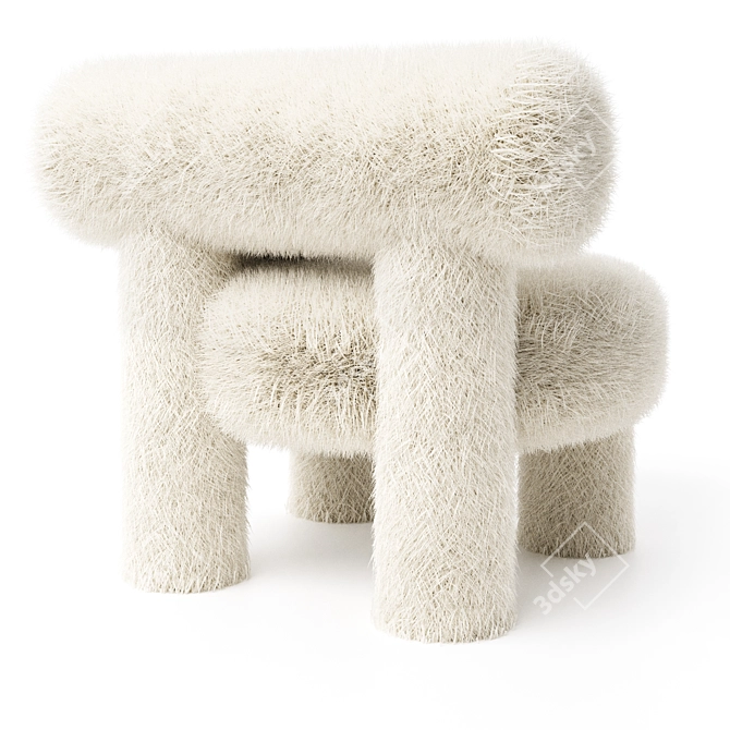 Gropius Bouclé Armchair by Sokolova 3D model image 1