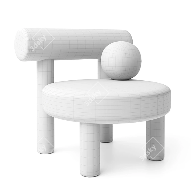 Gropius Bouclé Armchair by Sokolova 3D model image 4