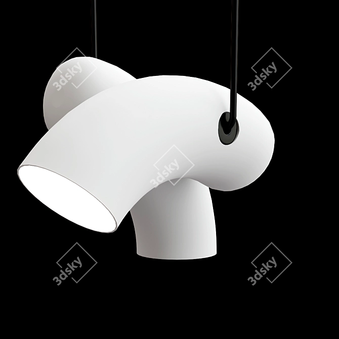 Sleek Hyphen Pendant Lighting 3D model image 3