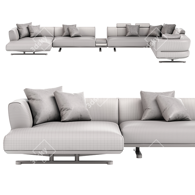 Modern Modular Sofa Series "TAKT C2" by Tok Furniture 3D model image 5