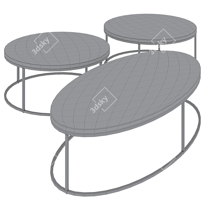 Elegant Arielle Coffee Table Collection 3D model image 5