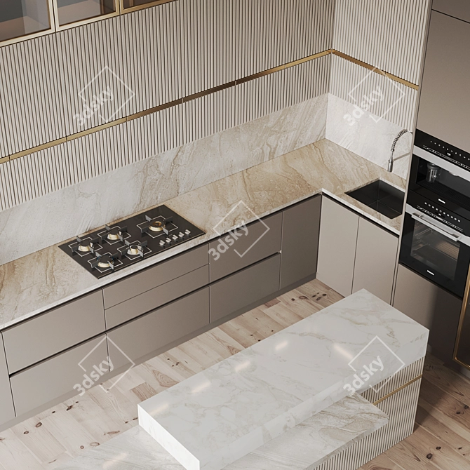 Modern Kitchen Appliances Set 3D Model 3D model image 4