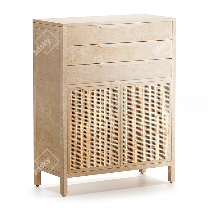 Modern Sydney Tall Dresser Furniture 3D model image 1