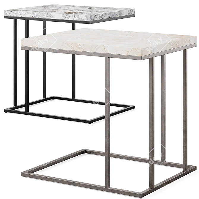 Argento Arielle C Table, Arhaus 3D model image 1