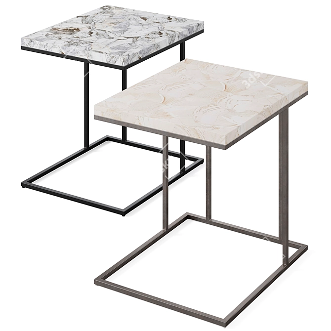 Argento Arielle C Table, Arhaus 3D model image 2