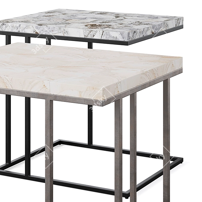 Argento Arielle C Table, Arhaus 3D model image 4