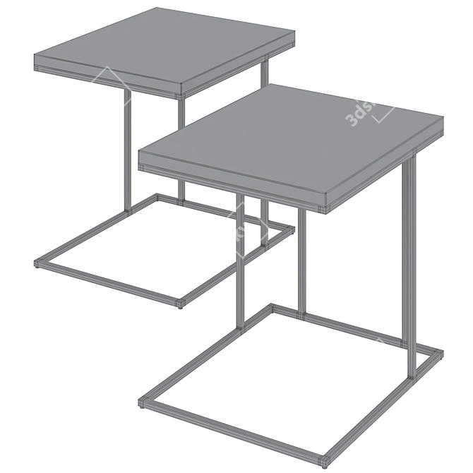 Argento Arielle C Table, Arhaus 3D model image 5