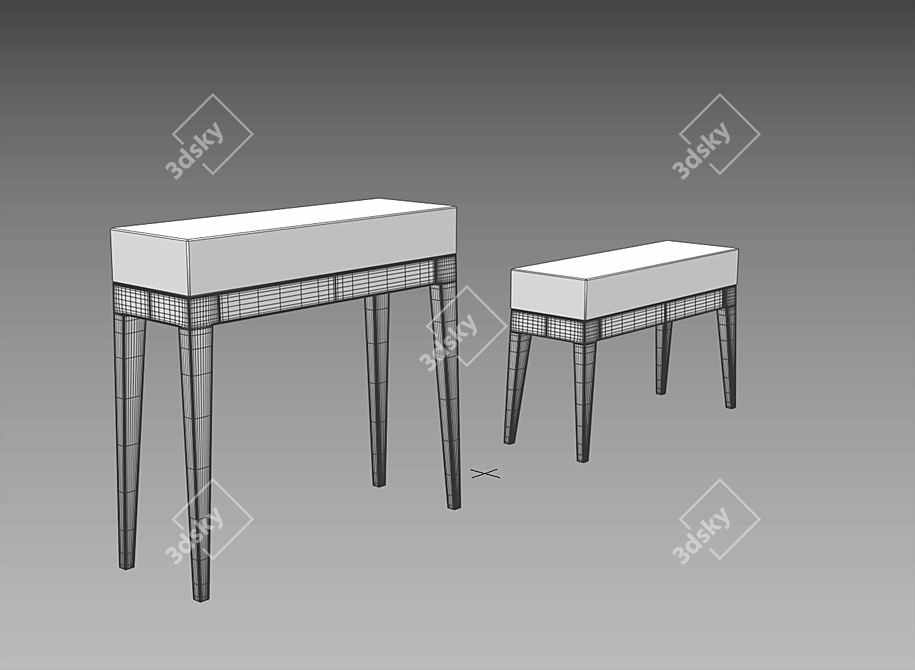 GORKY ONYX Console Table Boutique 3D model image 6