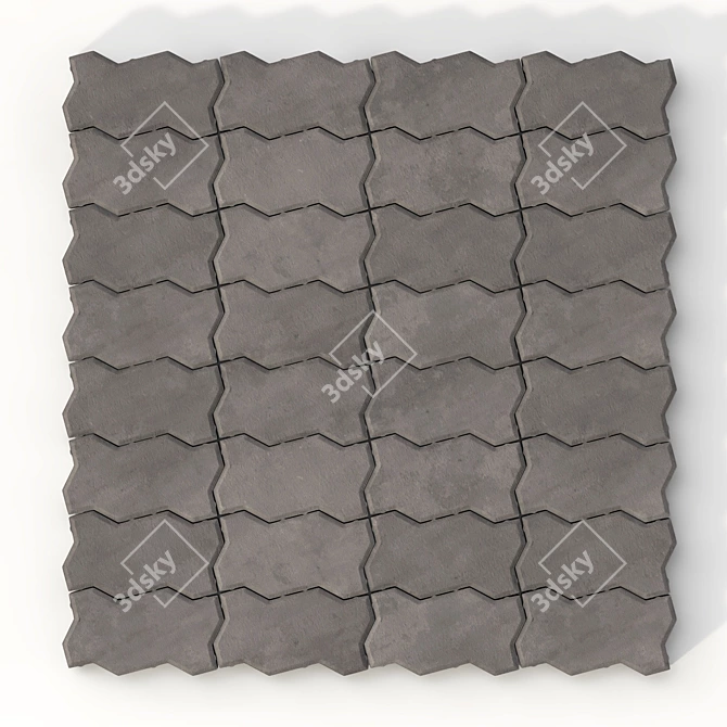 Geometric Paving Textured Material 3D model image 5