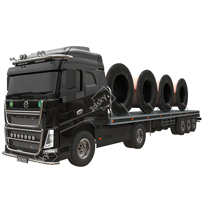 Volvo FH 16 Truck Model 3D model image 1