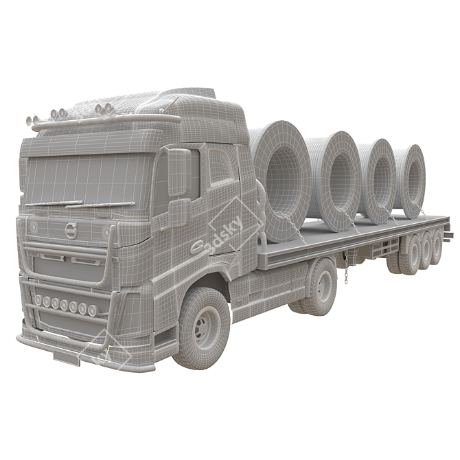 Volvo FH 16 Truck Model 3D model image 6