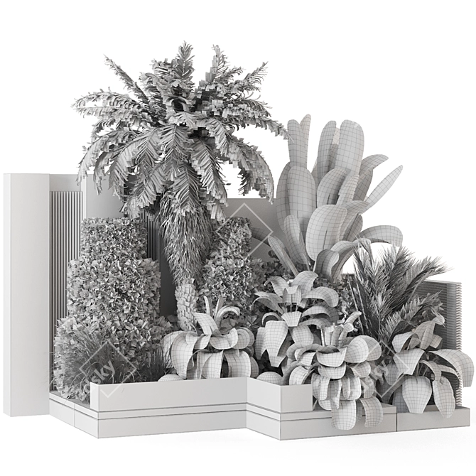 Outdoor Landscape Bush Tree Set 3D model image 7