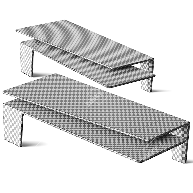 Modern Cement Coffee Table Design 3D model image 4