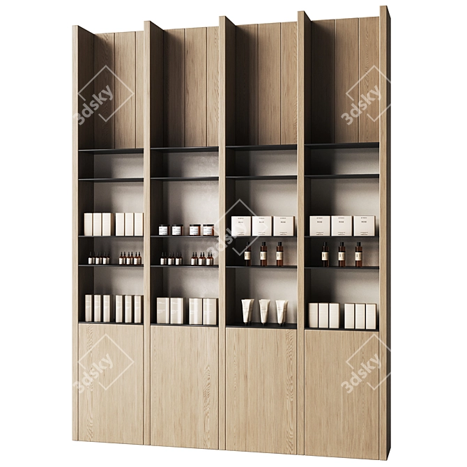 Eco Cosmetics Display Shelves 3D model image 3