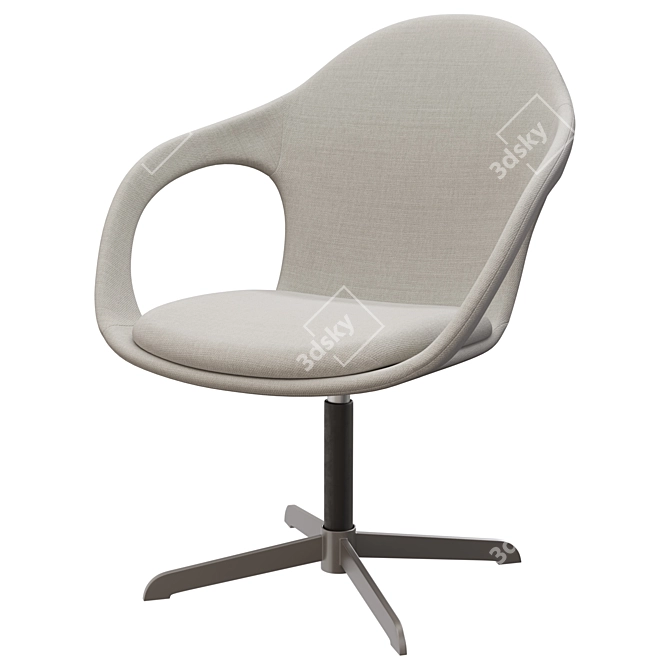 Magnus Textile Light Grey Chair 3D model image 1