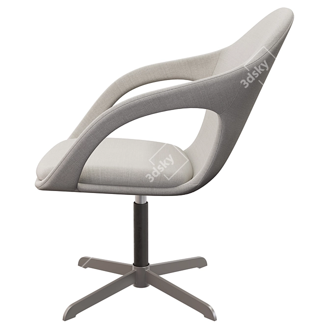 Magnus Textile Light Grey Chair 3D model image 3