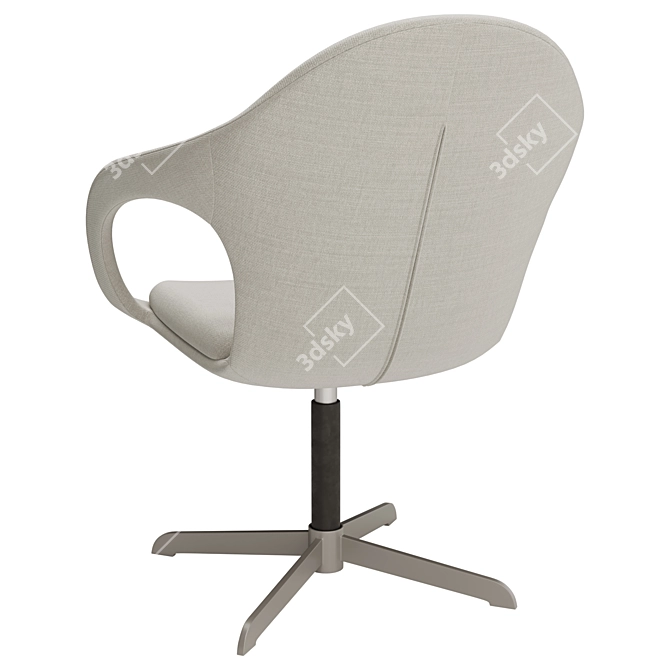 Magnus Textile Light Grey Chair 3D model image 4