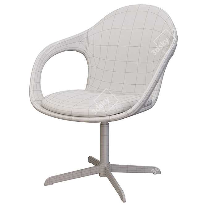 Magnus Textile Light Grey Chair 3D model image 5