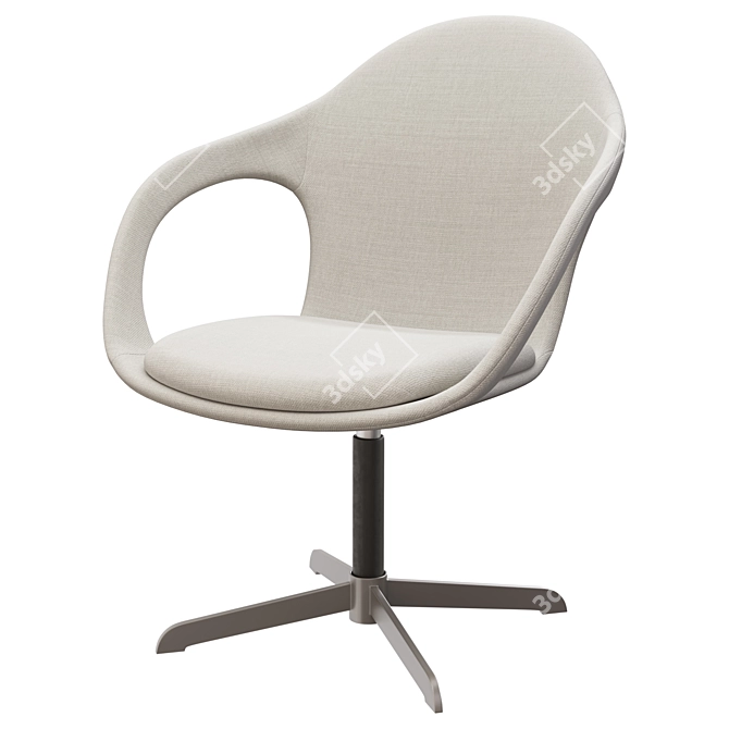 Magnus Textile Light Grey Chair 3D model image 6