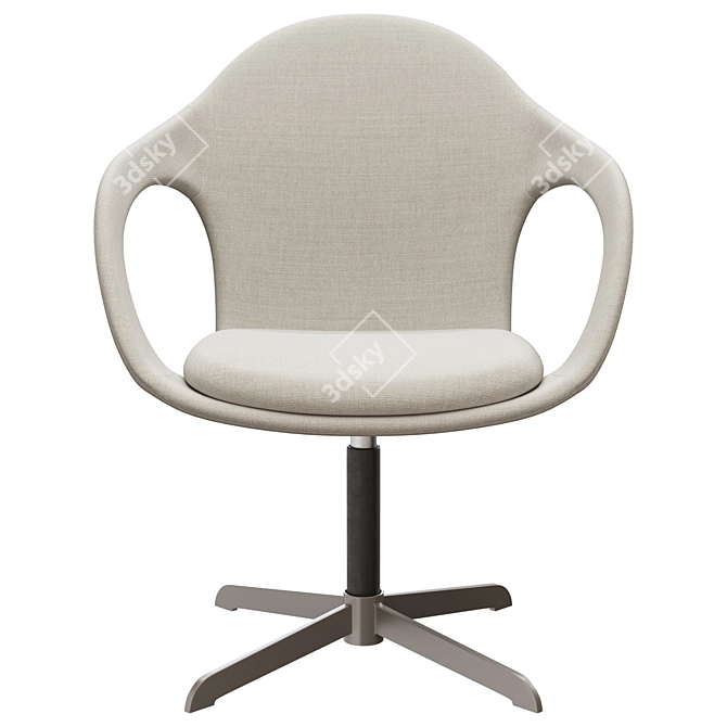 Magnus Textile Light Grey Chair 3D model image 7