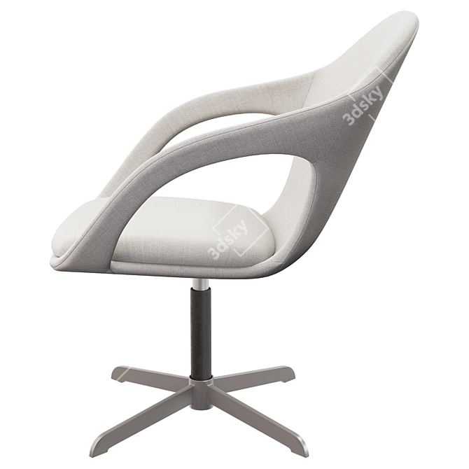 Magnus Textile Light Grey Chair 3D model image 8