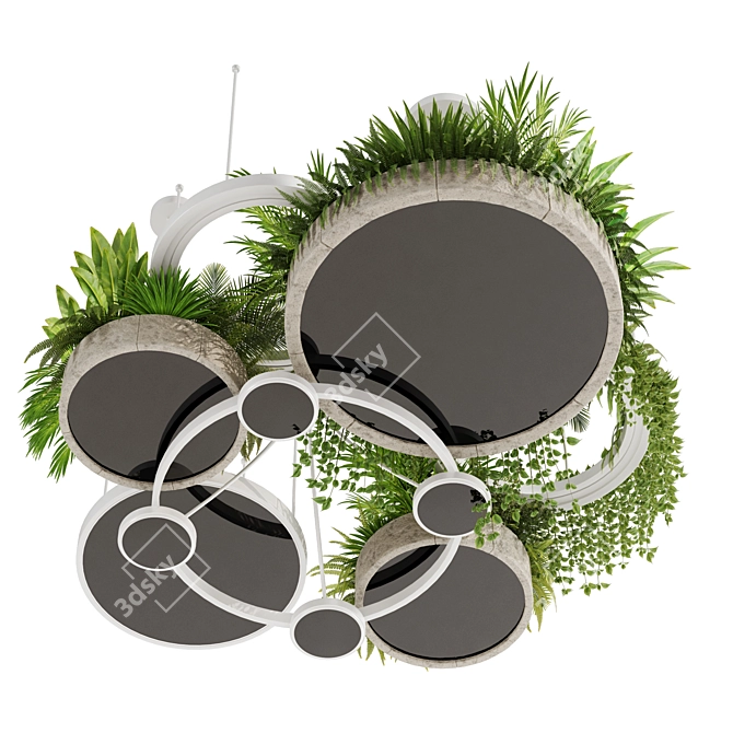 High-Quality Indoor Hanging Plant Set 3D model image 4