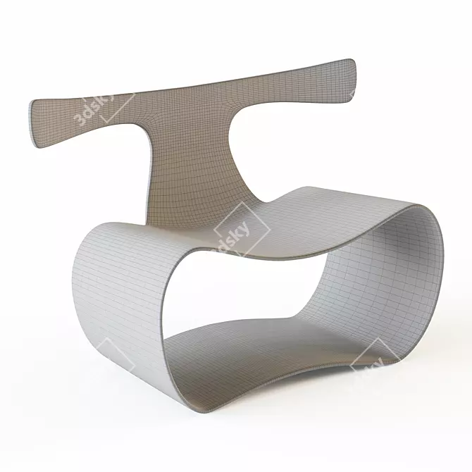 Amalfi Outdoor Chair: Sculptural Elegance 3D model image 4