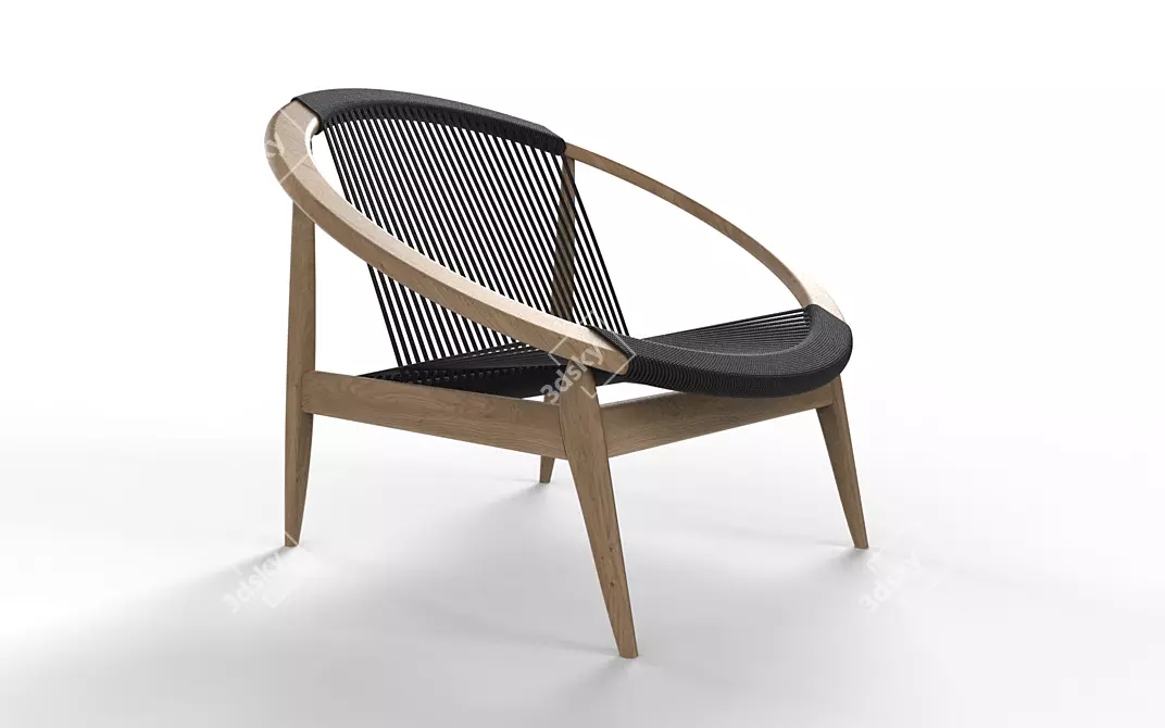 Outdoor Elegance: Frida Lounge Chair 3D model image 1