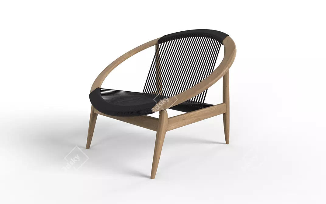 Outdoor Elegance: Frida Lounge Chair 3D model image 4