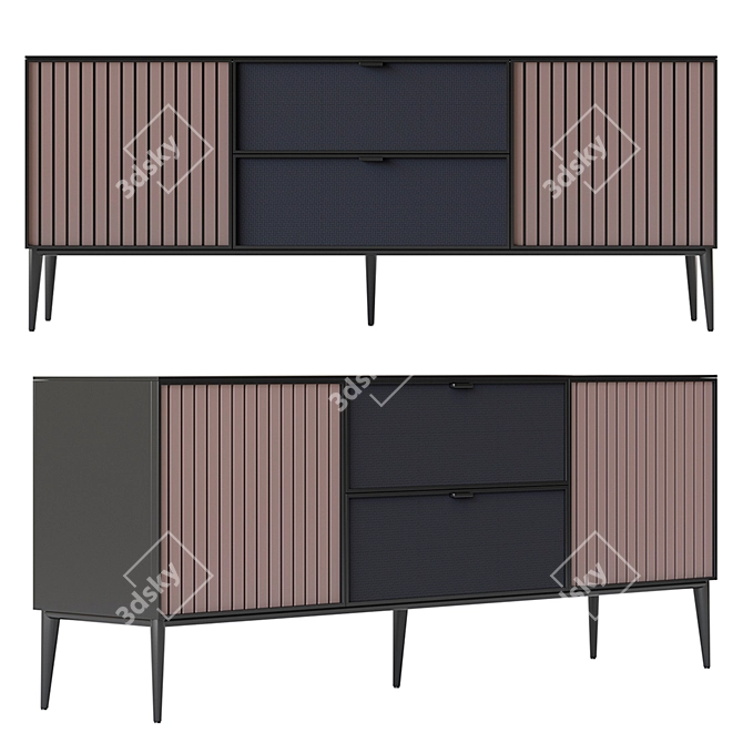 Designer Sideboard Rio SV 3D model image 1