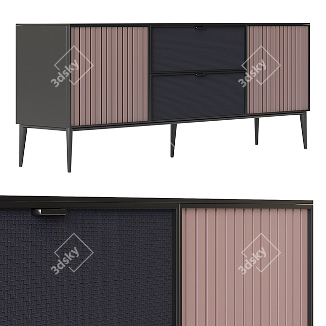 Designer Sideboard Rio SV 3D model image 2